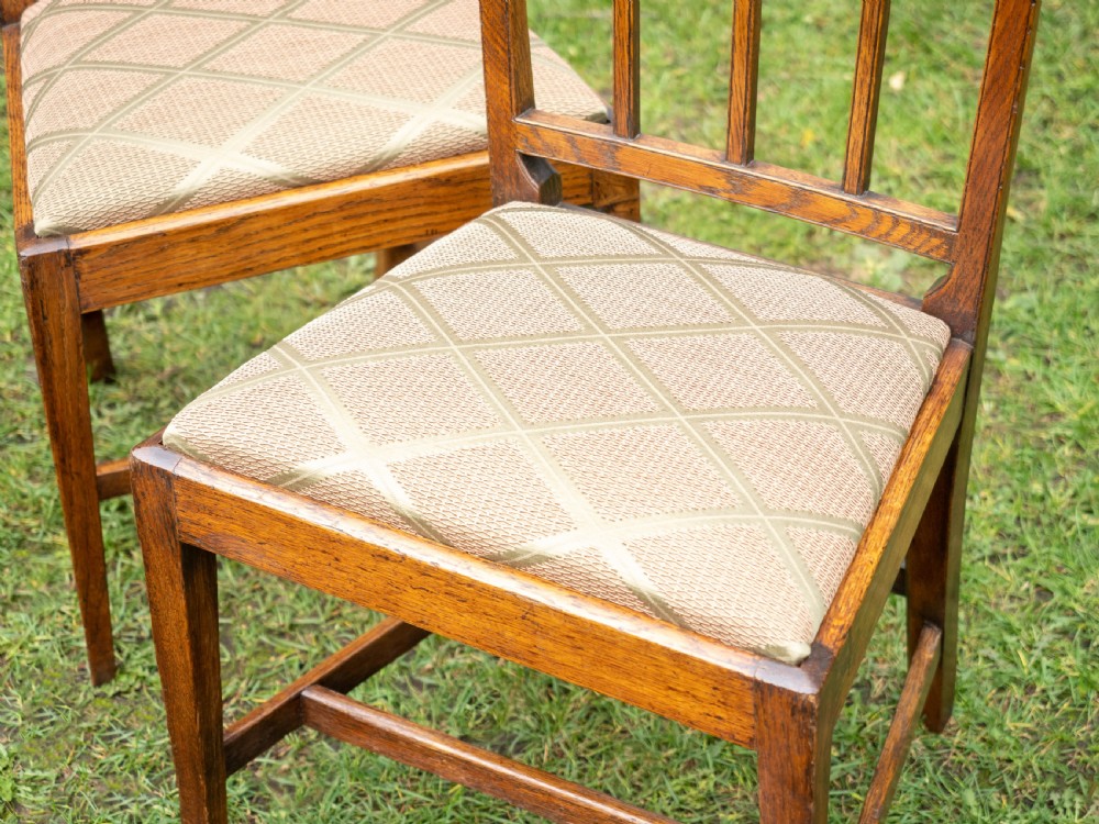 Elm Sheraton Country Vernacular Style Upholstered set of 6 Dining Chairs View V