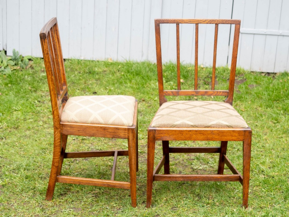 Elm Sheraton Country Vernacular Style Upholstered set of 6 Dining Chairs View VI