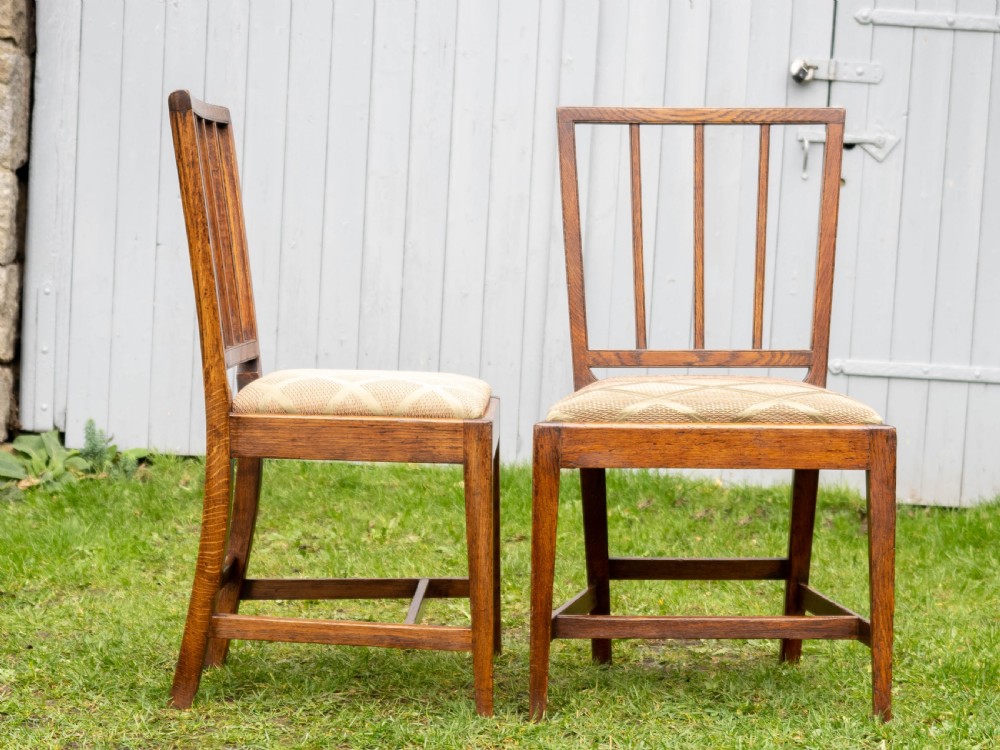 Elm Sheraton Country Vernacular Style Upholstered set of 6 Dining Chairs View XI