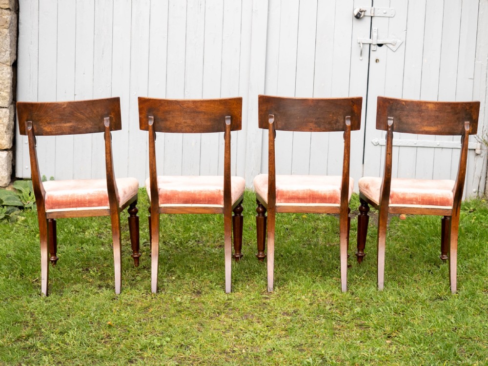 Regency Set of 4 Mahogany Bar Back Dining Chairs (Georgian) View IX