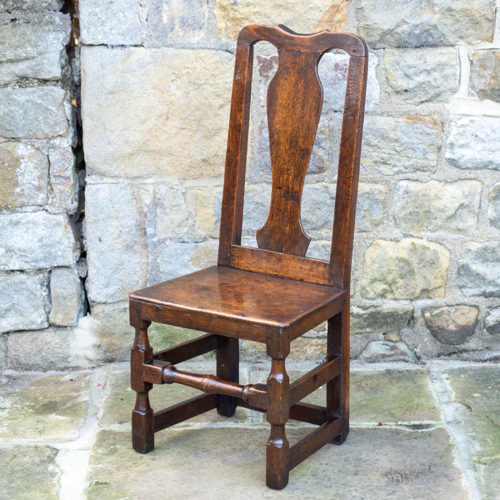 Late C17th High Back Country Oak Chair (Carolean / Jacobean)