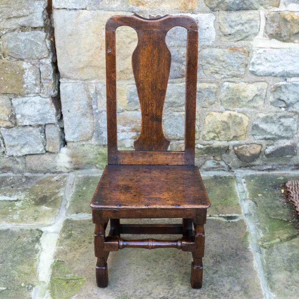 Late C17th High Back Country Oak Chair (Carolean / Jacobean) View II
