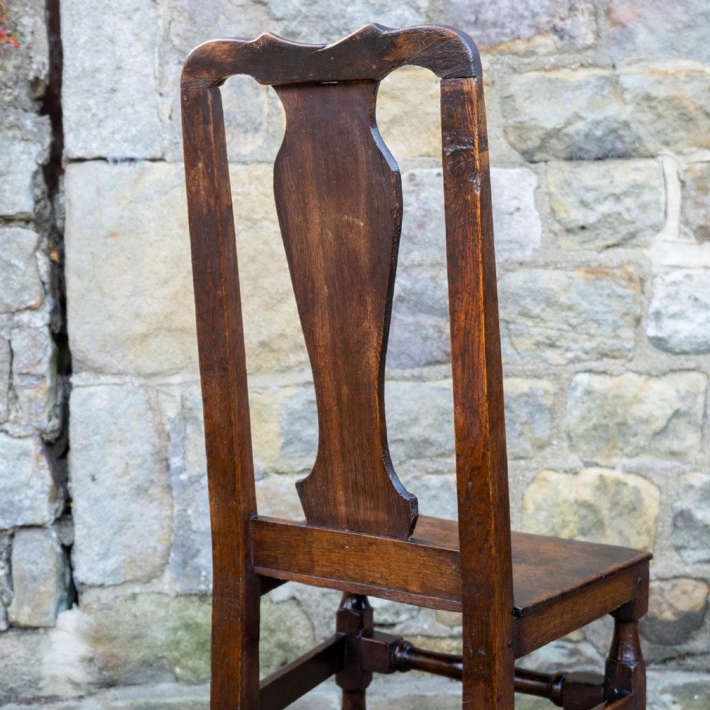 Late C17th High Back Country Oak Chair (Carolean / Jacobean) View XI