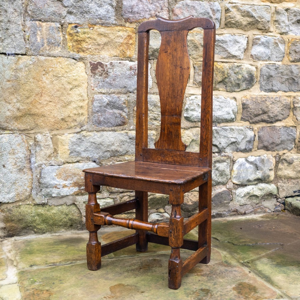 Late C17th High Back Oak Country Chair (Carolean / Jacobean)