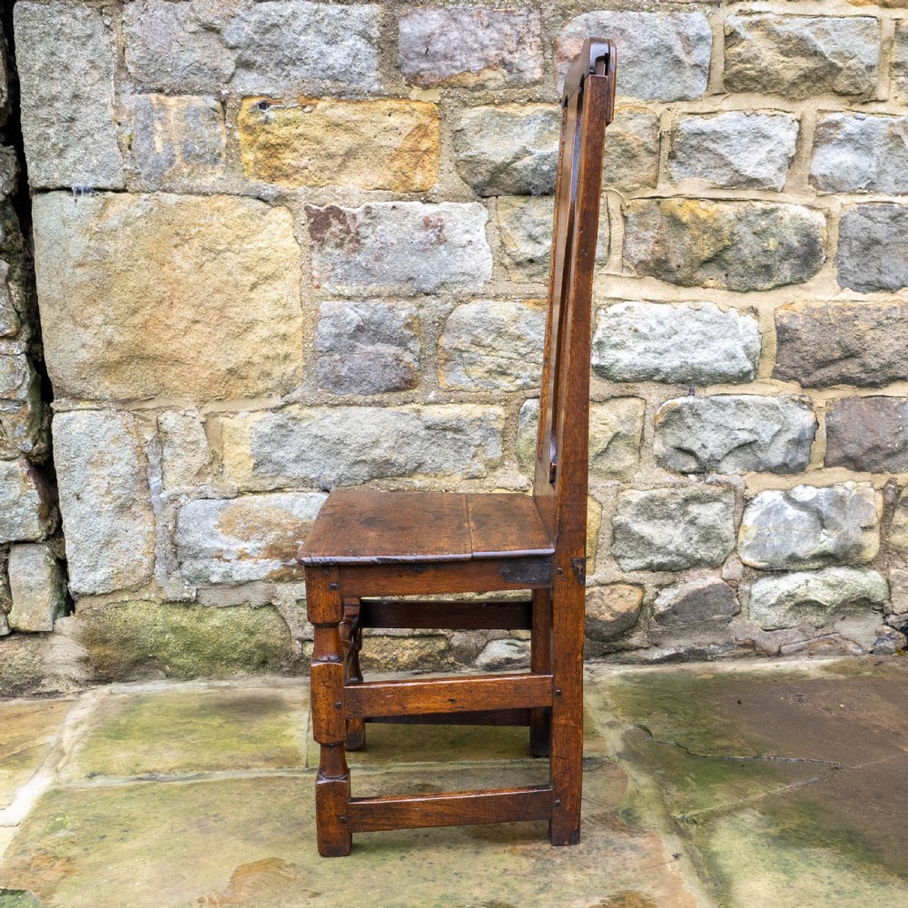 Late C17th High Back Oak Country Chair (Carolean / Jacobean) View VIII