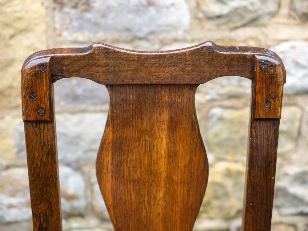 Late C17th High Back Oak Country Chair (Carolean / Jacobean) View XI