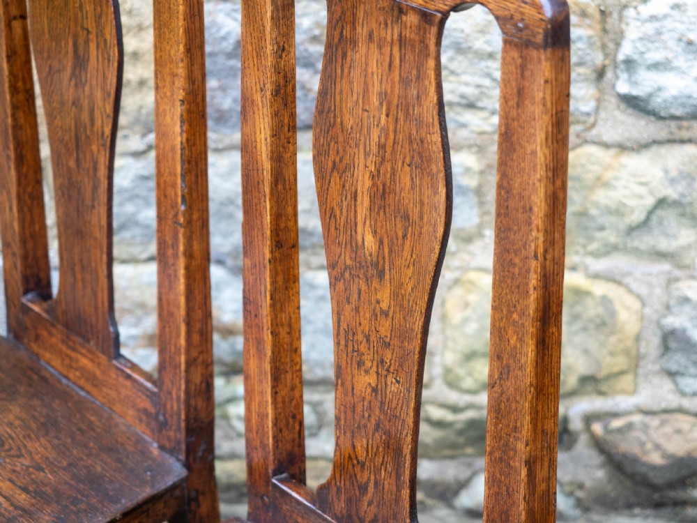 Pair of Late C17th High Back Oak Country Chairs (Carolean Jacobean) View VI