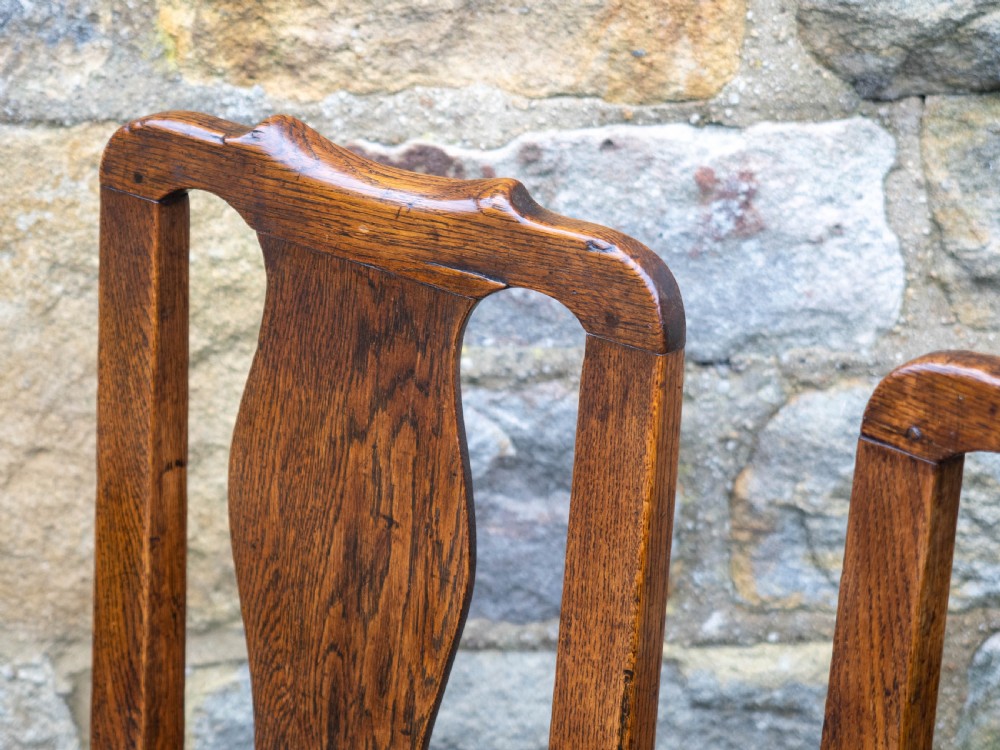 Pair of Late C17th High Back Oak Country Chairs (Carolean Jacobean) View VII