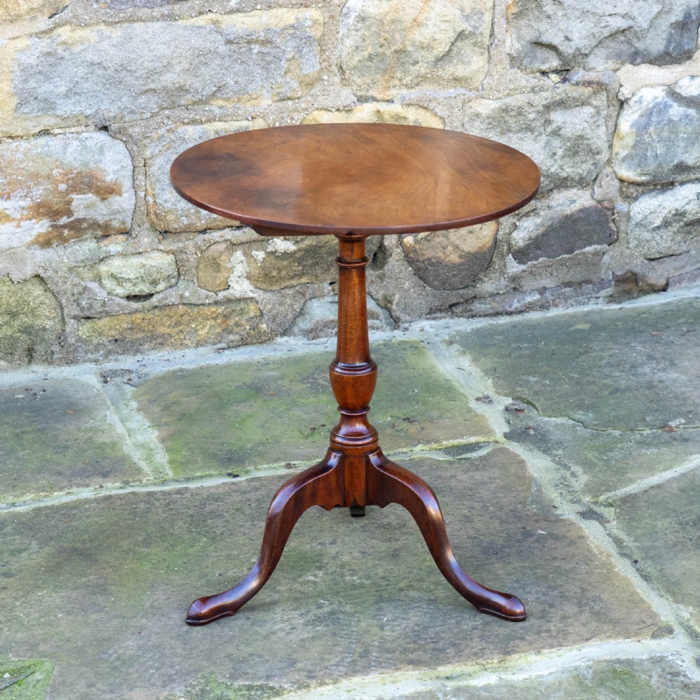 George III Mahogany Small Side or Wine Flip-Top Tripod Table