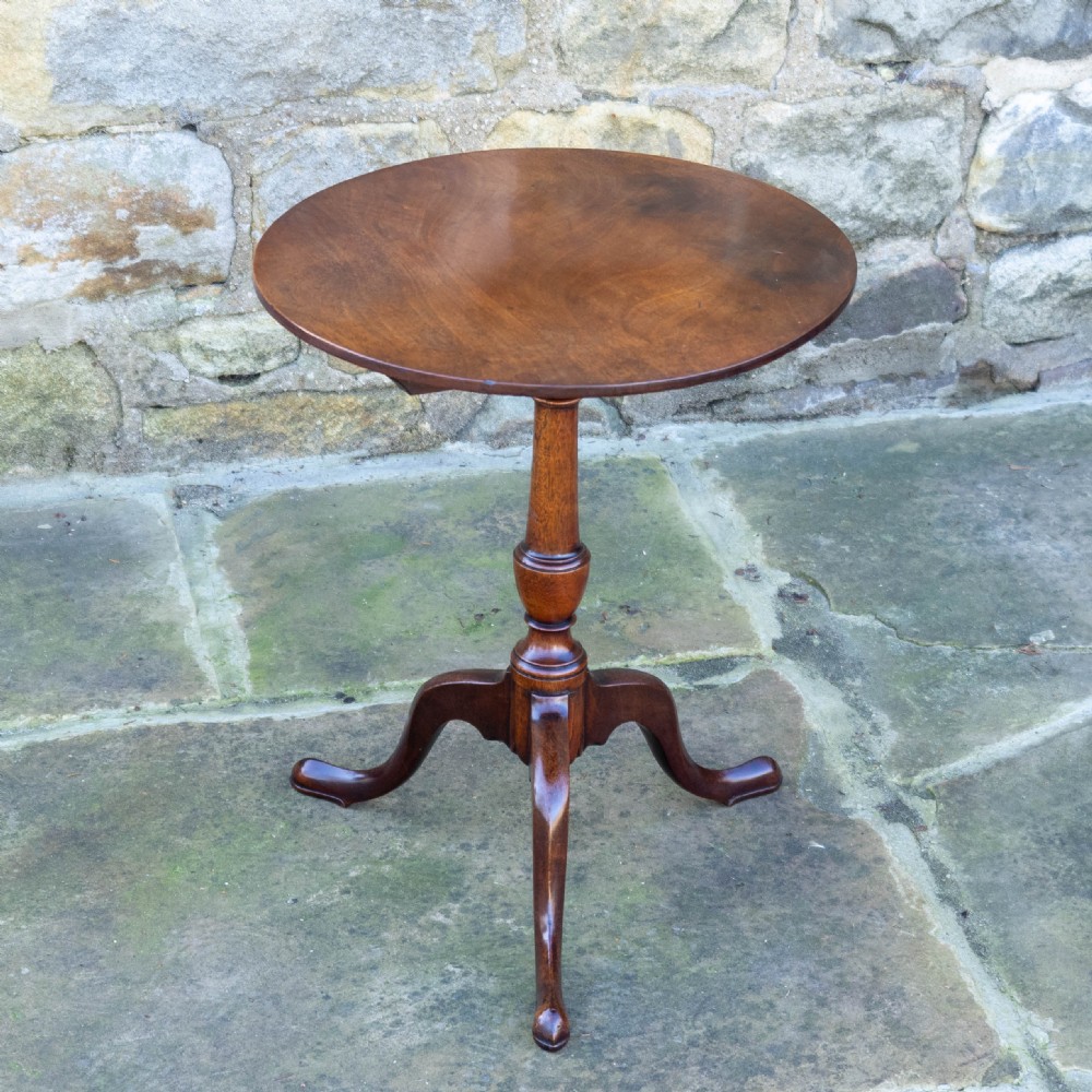 George III Mahogany Small Side or Wine Flip-Top Tripod Table View III