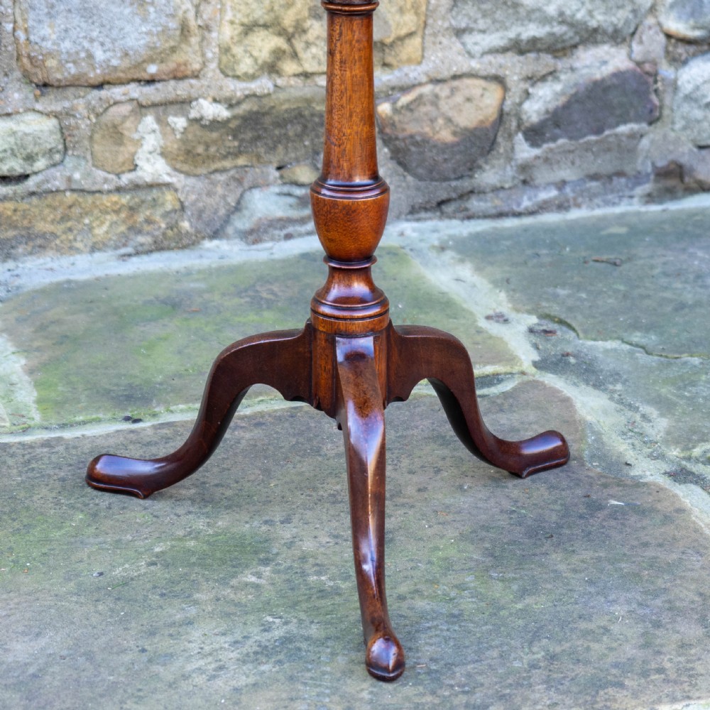 George III Mahogany Small Side or Wine Flip-Top Tripod Table View VII