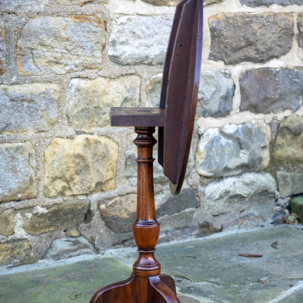 George III Mahogany Small Side or Wine Flip-Top Tripod Table View XII