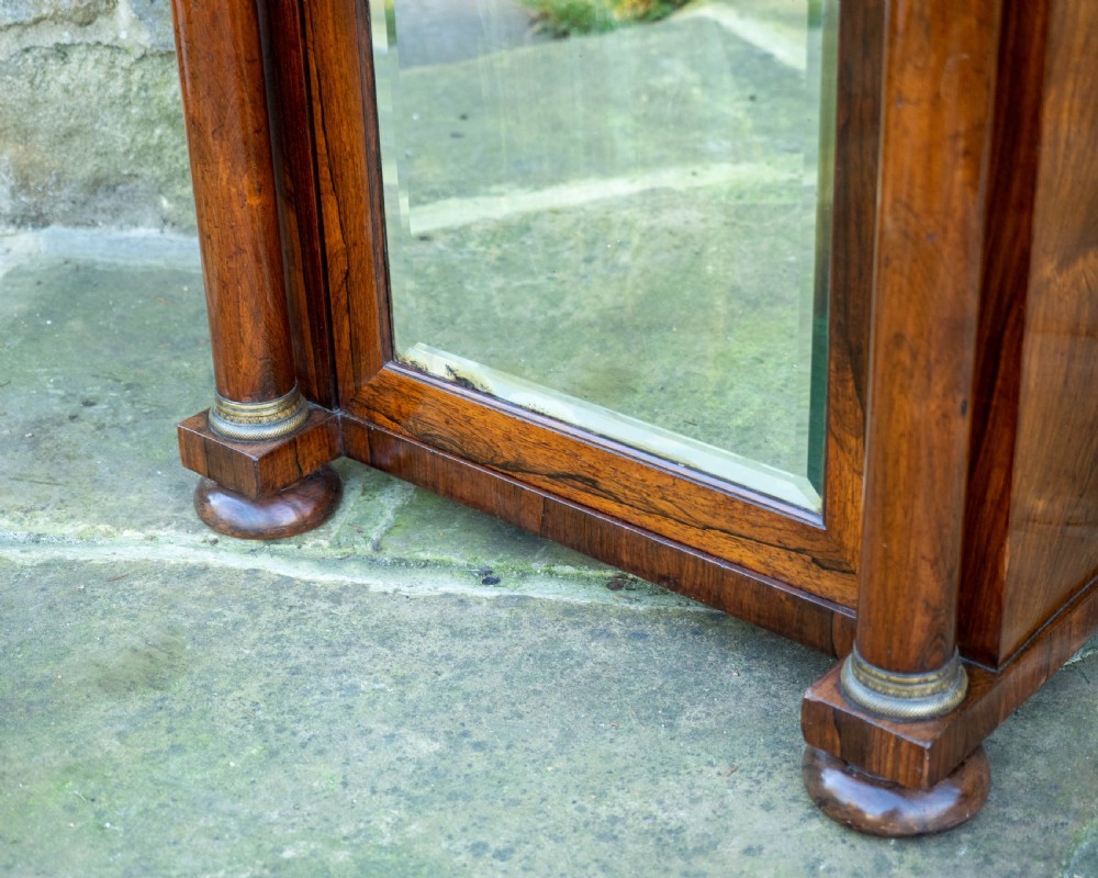 Regency Rosewood Pier Glass Mirror & Cabinet (George IV / III / Georgian) View VII