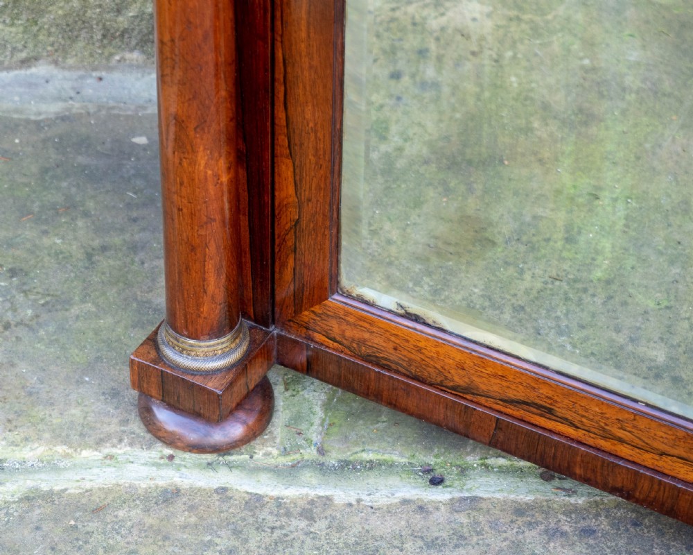 Regency Rosewood Pier Glass Mirror & Cabinet (George IV / III / Georgian) View IX