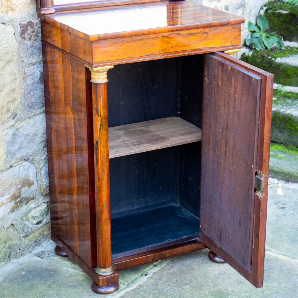 Regency Rosewood Pier Glass Mirror & Cabinet (George IV / III / Georgian) View XIII