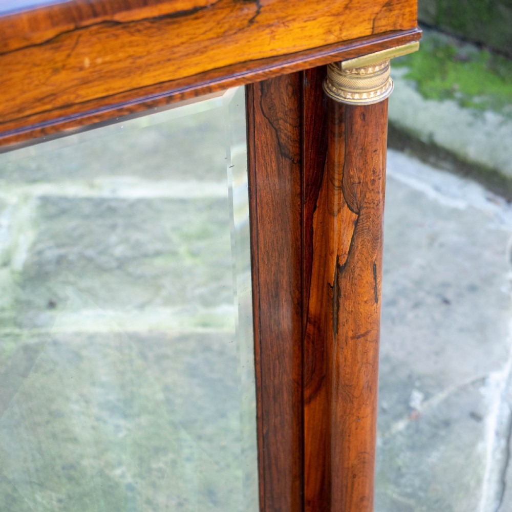 Regency Rosewood Pier Glass Mirror & Cabinet (George IV / III / Georgian) View XIV