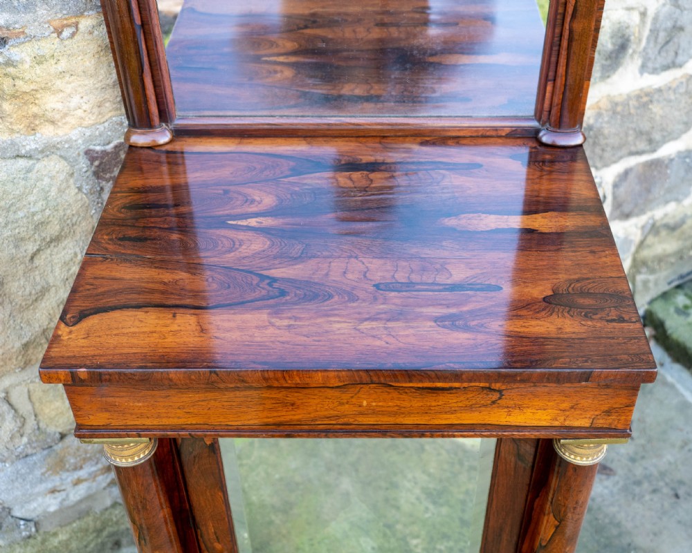 Regency Rosewood Pier Glass Mirror & Cabinet (George IV / III / Georgian) View XV