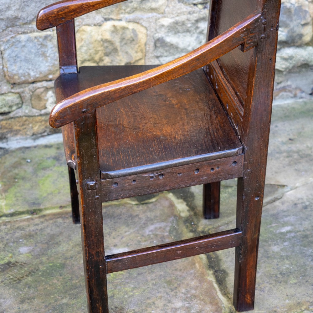 C17th English Oak Wainscott Armchair (Jacobean / Carolean / Restoration) View VII