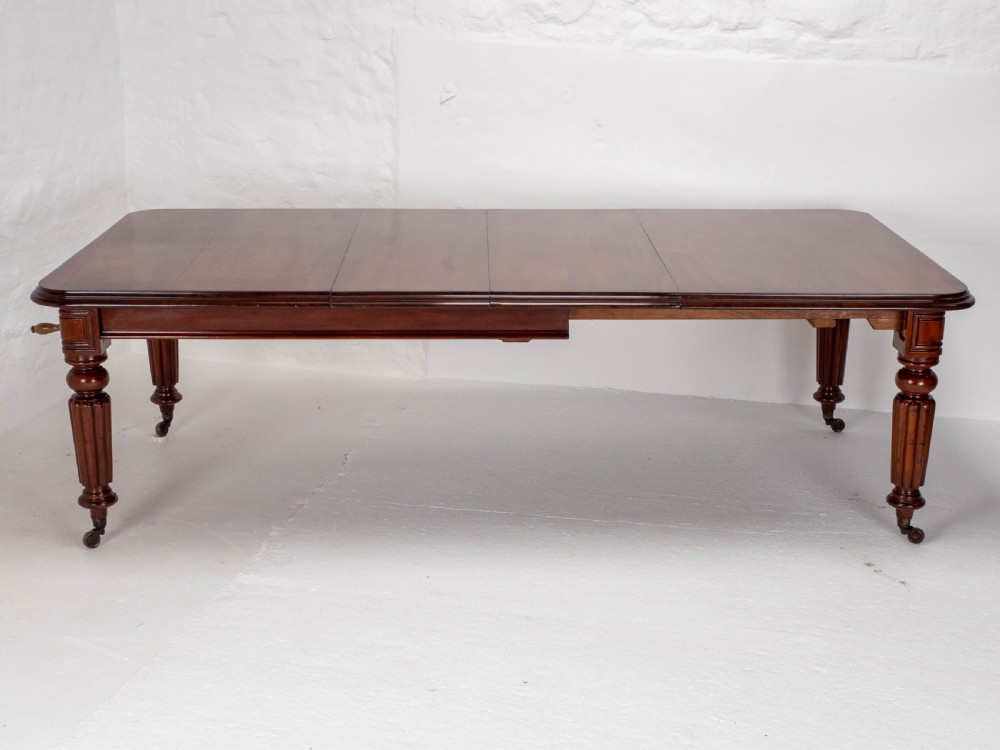 Victorian Mahogany 8ft Wind Out Extending Dining Table View VI