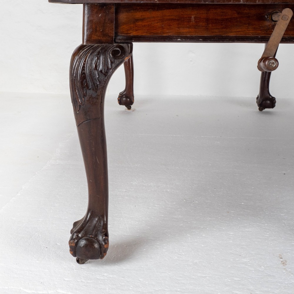 Victorian Chippendale Revival Mahogany 8ft Wind Out Extending Dining Table View X