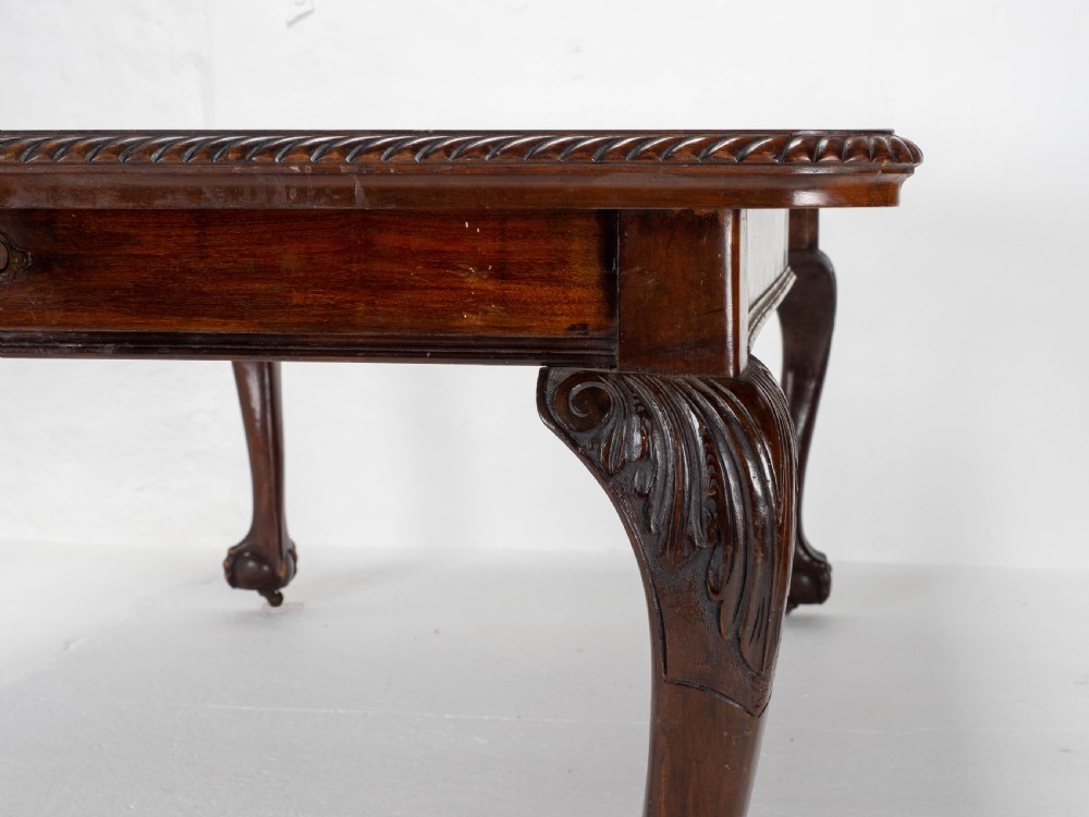 Victorian Chippendale Revival Mahogany 8ft Wind Out Extending Dining Table View XI
