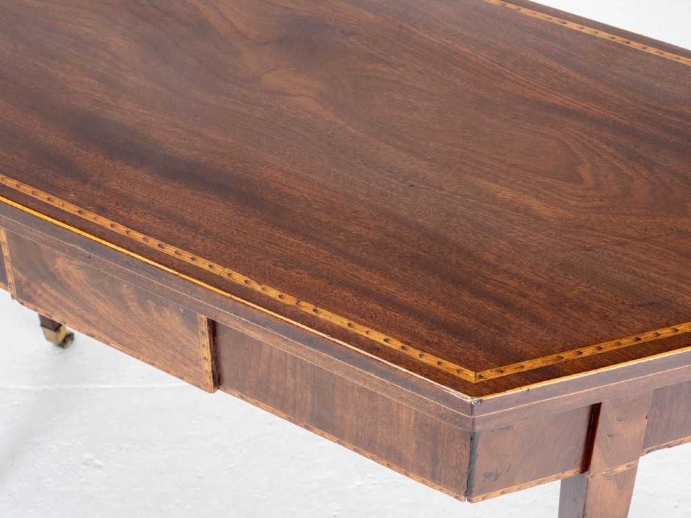 Georgian Mahogany Inlaid Console / Fold Over Card Games Table (George III) View XIX