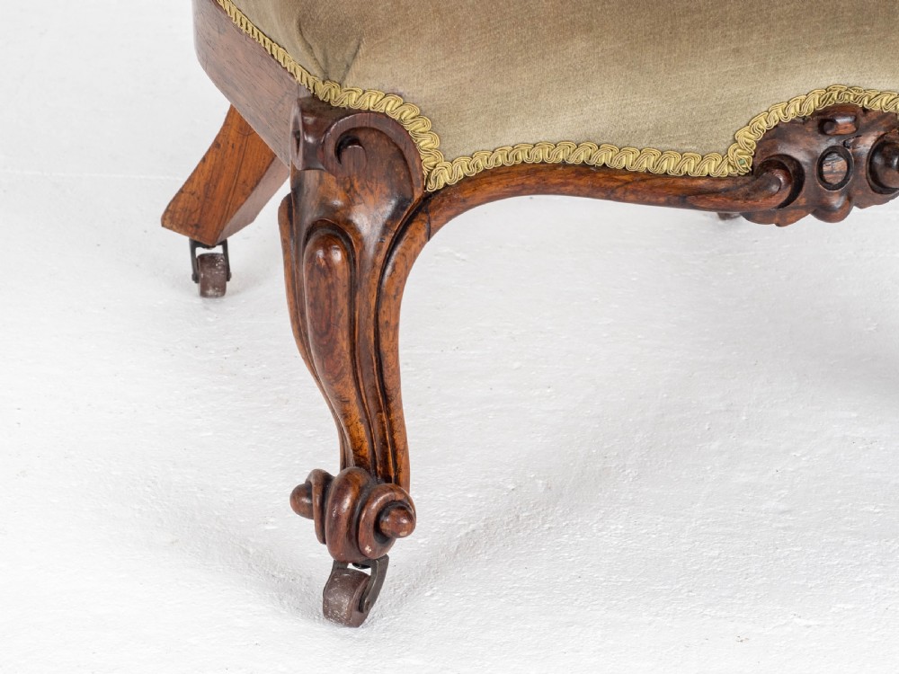 Victorian Rosewood Upholstered Nursing/Bedroom Chair C1860 View V