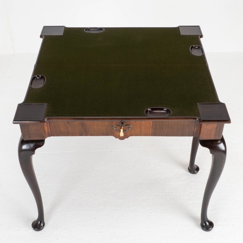 George II Cabriole Leg Pad Foot Mahogany Console / Foldover Games Table C1740 View VIII