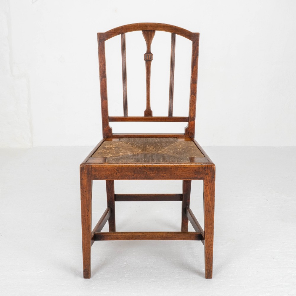 Georgian Elm Sheraton Vernacular Country Set of 5 Dining Chairs & Carver (George III) View XVI