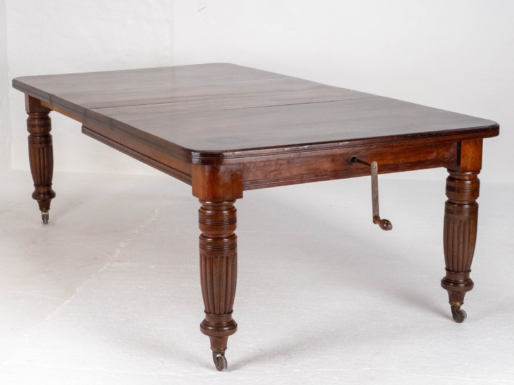 Victorian Mahogany 8ft Wind-out Extending Kitchen Dining Table (Joseph Fitter) View II