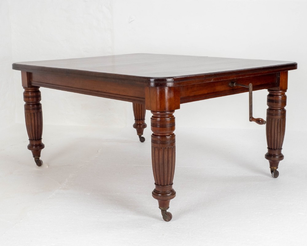 Victorian Mahogany 8ft Wind-out Extending Kitchen Dining Table (Joseph Fitter) View X