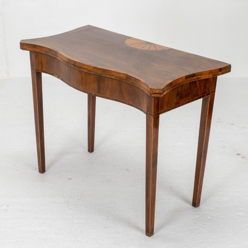 George III Mahogany Serpentine Fronted Console Games Table (Georgian) View IV