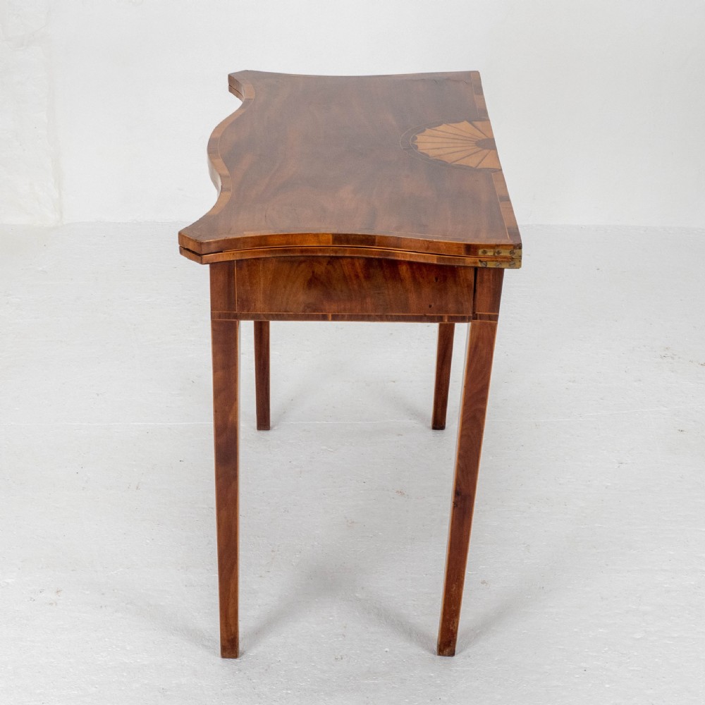 George III Mahogany Serpentine Fronted Console Games Table (Georgian) View V