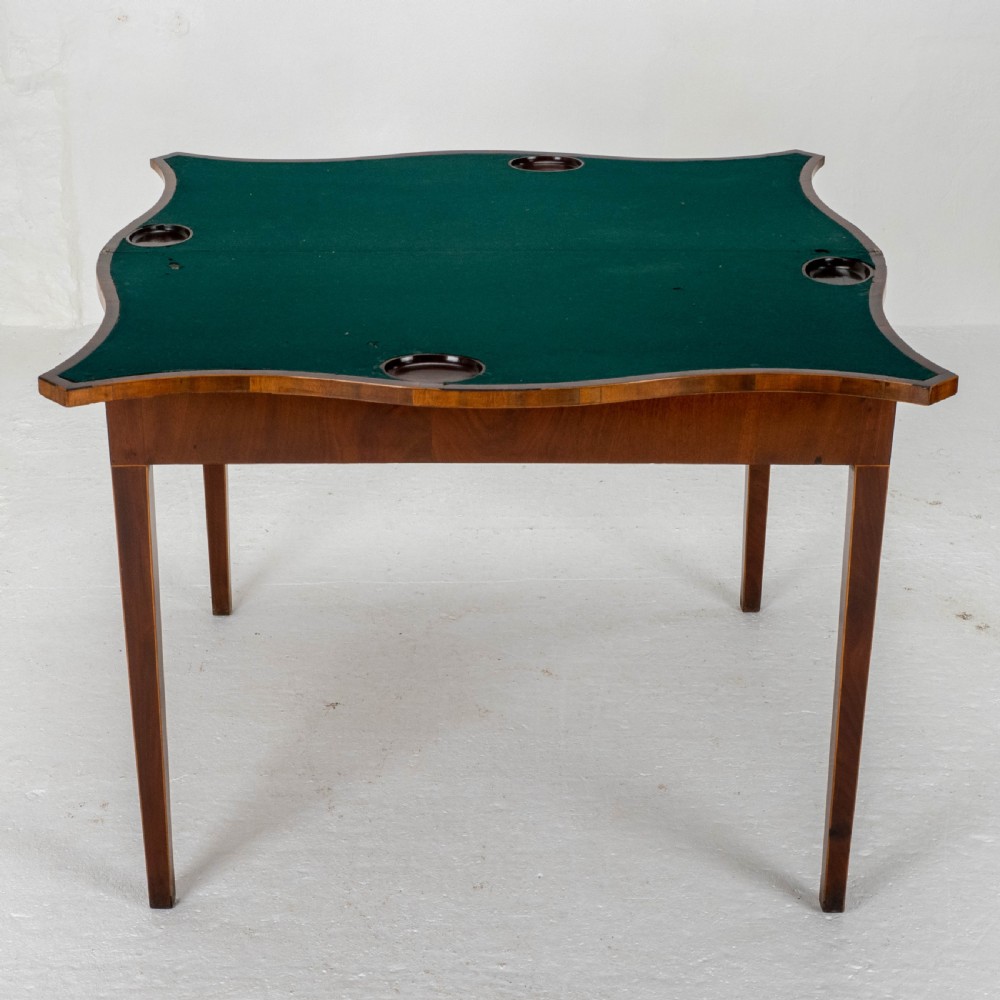 George III Mahogany Serpentine Fronted Console Games Table (Georgian) View VIII