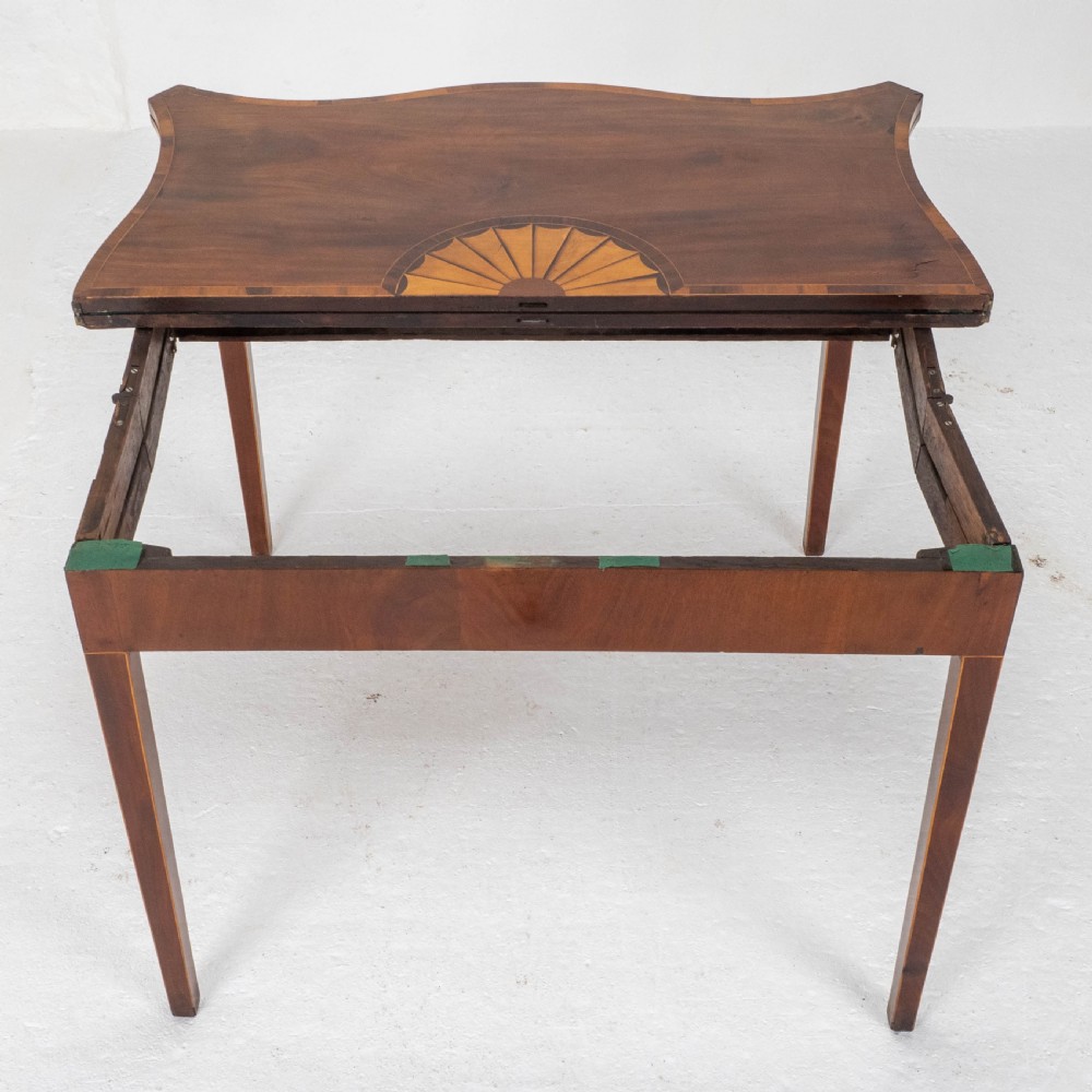 George III Mahogany Serpentine Fronted Console Games Table (Georgian) View IX