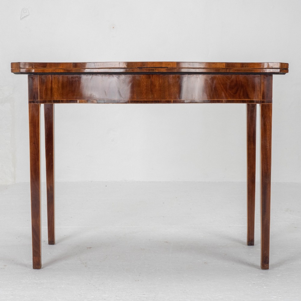 George III Mahogany Serpentine Fronted Console Games Table (Georgian) View XIV