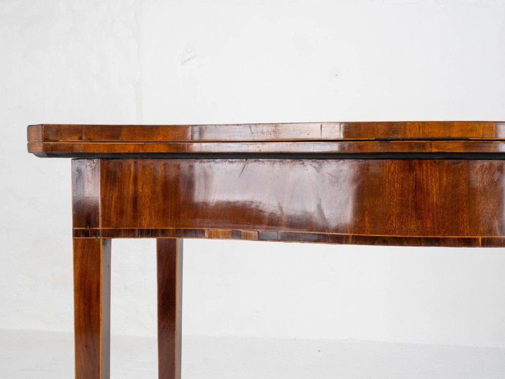 George III Mahogany Serpentine Fronted Console Games Table (Georgian) View XV