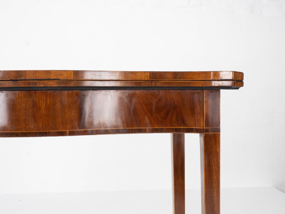 George III Mahogany Serpentine Fronted Console Games Table (Georgian) View XVI