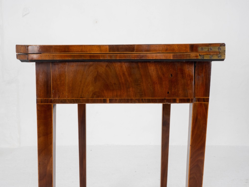 George III Mahogany Serpentine Fronted Console Games Table (Georgian) View XVII