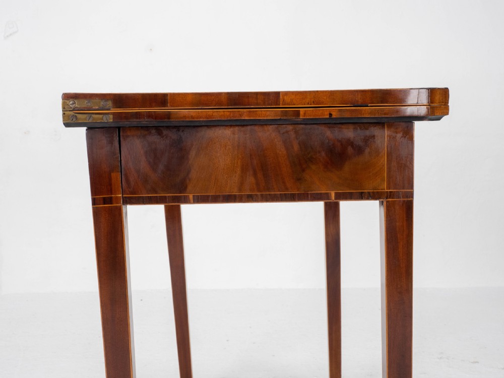 George III Mahogany Serpentine Fronted Console Games Table (Georgian) View XVIII