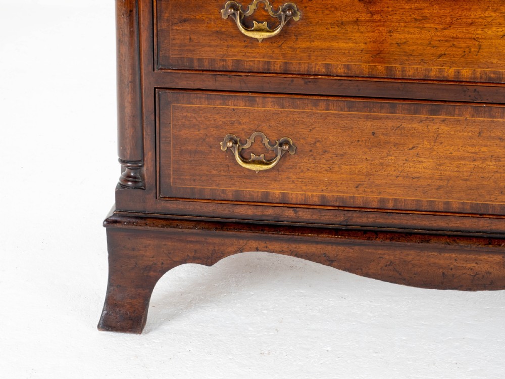 Georgian Style Mahogany Crossbanded Chest of Drawers (Edwardian, George III) View VII