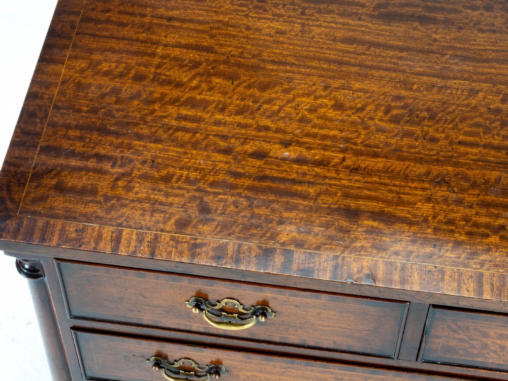 Georgian Style Mahogany Crossbanded Chest of Drawers (Edwardian, George III) View VIII