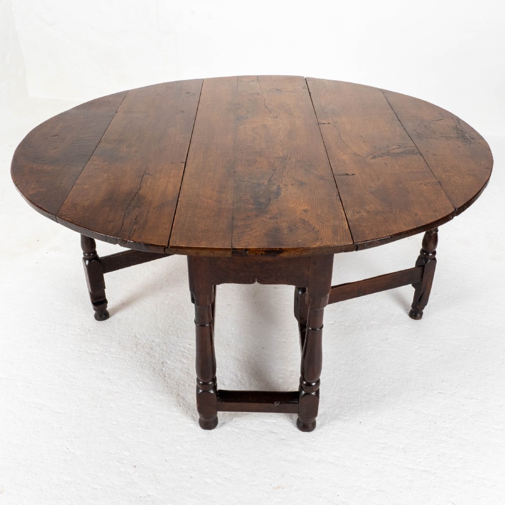 Early C18th George I Oak Gateleg Country Dining Table