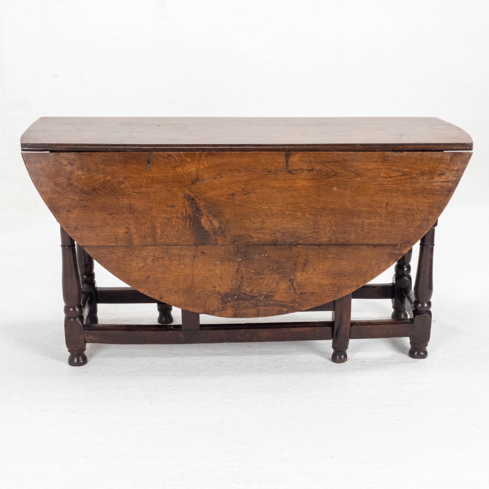 Early C18th George I Oak Gateleg Country Dining Table View VII