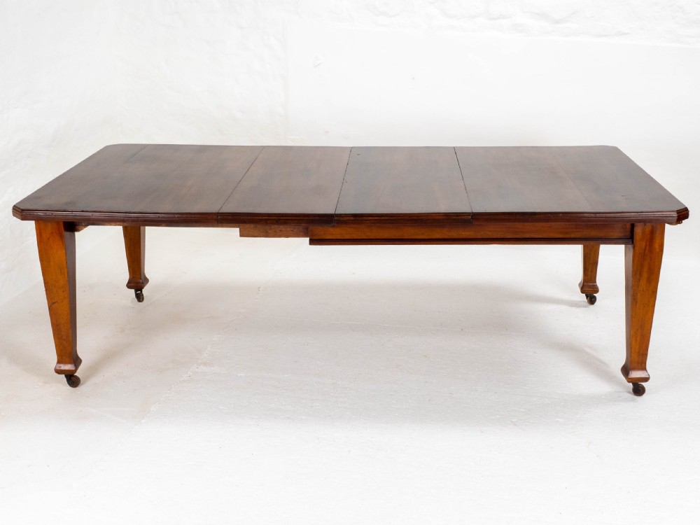 C1900 Arts & Crafts Style 8ft Walnut Extending Kitchen Dining Table View IV