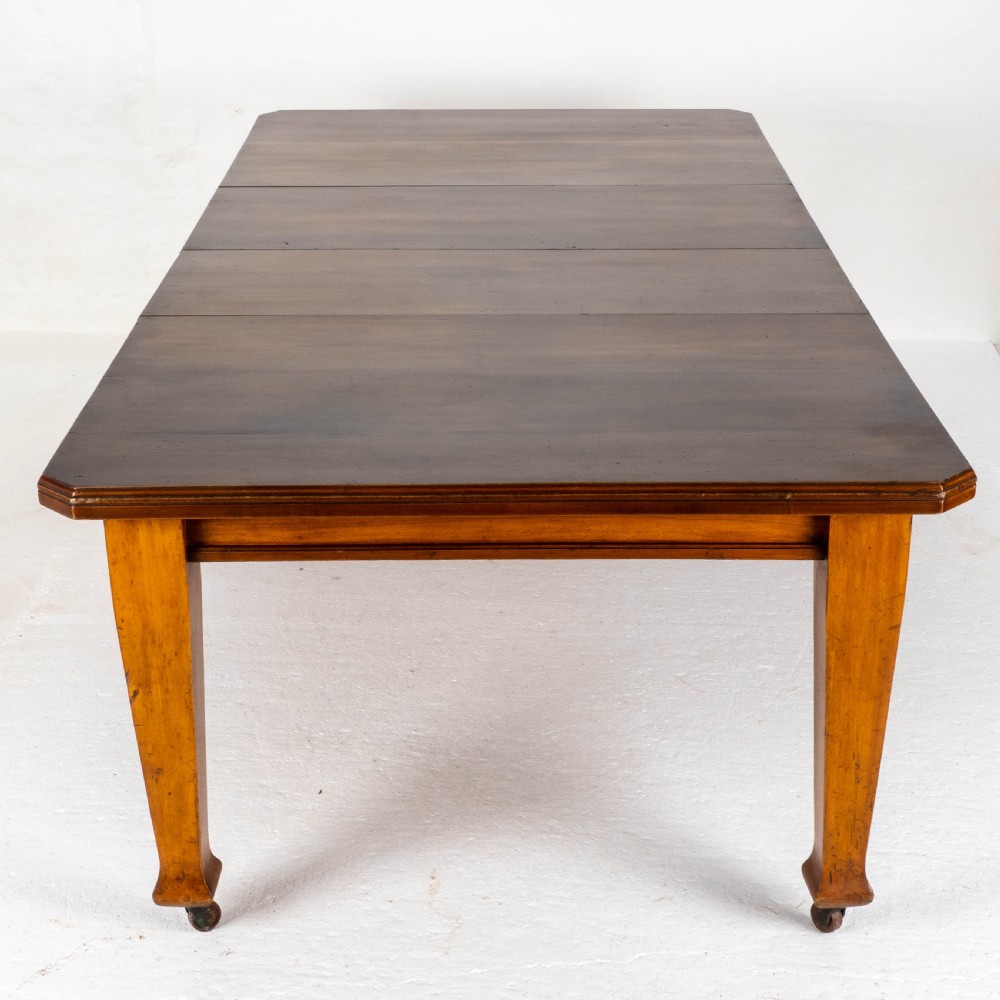 C1900 Arts & Crafts Style 8ft Walnut Extending Kitchen Dining Table View VI