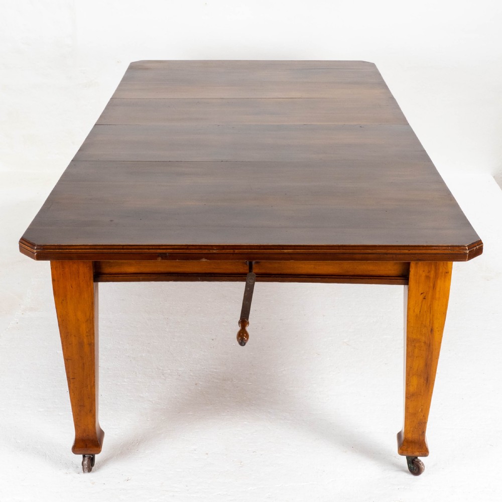 C1900 Arts & Crafts Style 8ft Walnut Extending Kitchen Dining Table View VII