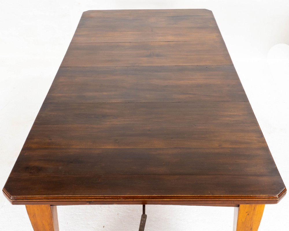 C1900 Arts & Crafts Style 8ft Walnut Extending Kitchen Dining Table View VIII