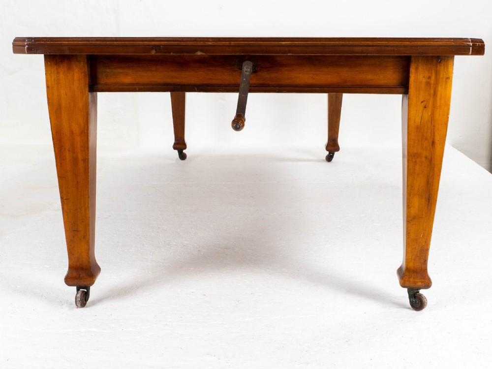 C1900 Arts & Crafts Style 8ft Walnut Extending Kitchen Dining Table View IX