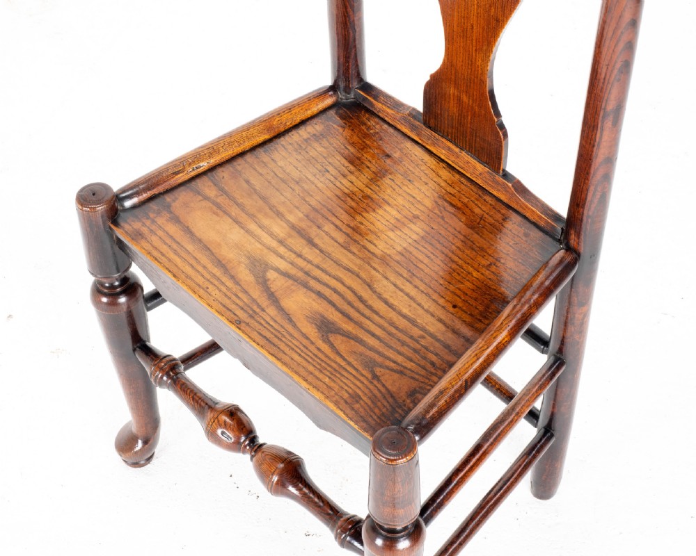 Georgian Elm & Ash Staffordshire / Shropshire Country Side Chair Late C18th View IV
